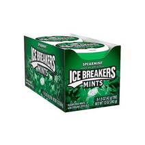 아이스 브레이커 스피어민트 무설탕 브레스 민트 틴 1.5온스 8개입, 1.5 Ounce (Pack of 8)_Mints