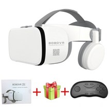 VR 게임기 안면 스마트 글라스 브이알 헤드셋 기계 오락기 vr 2020 newest bobo z6 casque 헬멧 3d 안경 가상 현실 블루투스 이어폰 google 판지, 번들 3