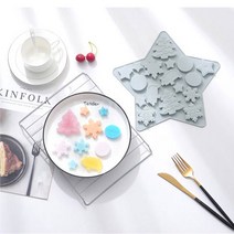 허브인] 내열 실리콘 데코몰드, 크리스마스 테마 17구