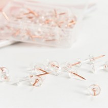 투명 누름못 고정핀 150P 골드 압정 장구핀 푸시핀 고정핀