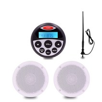 호환용 해양 스테레오 보트 오디오 블루투스 라디오 FM AM 자동차 MP3 플레이어 오토바이 자동 RV ATV UTV 4 방수 스피커 안테나, 중국