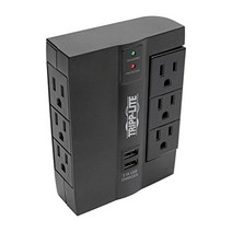 TRIPP LITE 6 Outlet Surge Protector Power Strip 3 Rotatable Outlets Wall Tap/Direct Plug in 1080, 1