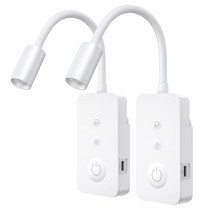 ELLASAY 독서등 벽걸이 북 라이트 책상 빛 세련된 눈 친화적 인 무단계 조광 2000mAh 식 터치 센서 유연한 스포트 라이트 벽 램프 침대 옆 조명 2700K ~ 6000K 2 팩