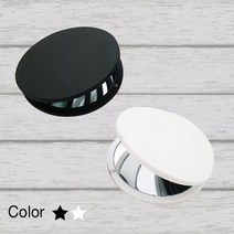 ST-348(M) 원형자석손거울/블랙/화이트/미니거울 거울 미니거울 손거울 원형거울 휴대거울 탁상거울 얼굴거울, 누리피너클 흑색