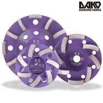 다코 평컵 플러스 3인치 4인치 7인치 평탄작업 국산 다이아몬드컵 바닥연마 연삭기날 콘크리트 대리석 석재, 다코 평컵 4인치, 1개