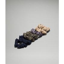 미국 룰루레몬 LULULEMON 207815 업리프팅 스크런치 7 팩 - 트루 네이비/트루 네이비/그레이 세이지/그레이 세이지/트렌치/트렌치/헤더 럭스 멀티 블랙, True Navy/True Navy/Grey Sage/