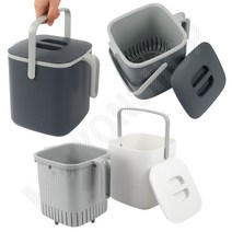 음식물쓰레기통5L 잔반통 음쓰통 음식쓰레기통 가정용 음식물쓰레기통5리터, 1. (다크그레이), 다크그레이