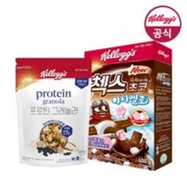 프로틴 그래놀라 미숫가루 큐브 앤 검정약콩 330g +오곡 첵스초코 마시멜로 400g, 단품