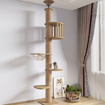 Antique 캣타워 하우스 타워 스크래쳐 나무 고양이 켓타워 기둥 캣폴 대형 프레임, I