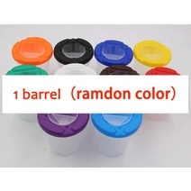 10 색 세척 컵 브리 슬 낙서 그림 멧돼지 브러쉬 라운드 헤드 플라스틱 막대 세트, [01] 1 ramdoncolor