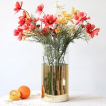 바세코 금테 인테리어 크리스탈 유리 꽃병, 라지