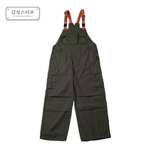 GSTUFF 남녀공용 작업복 멜빵 점프수트 바지