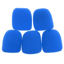 2pcs5pcs10pcs 범용 농축 빨 및 통기성 마이크 액세서리 폼 커버 핸드 헬드 마이크 커버, 유형 1-블루 5 개