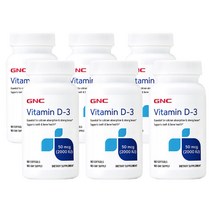 [6개 SET] GNC 비타민 D3 2000IU 180정 (소프트젤) GNC Vitamin D3 2000IU 180sgels, 1개