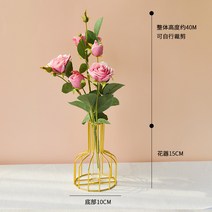화병인테리어소품 무드 노르딕 꽃병 수반 팬시 응접실이 있다 티비 술장 티테이블 줄기 꽃꽂이 식사함 탁상 1935711843, 시애틀 로즈 _골드 스틴 꽃병