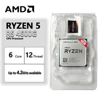 cpu amd 라이젠 AMD Ryzen 5 4600G CPU 프로세서 새로운 R5 3.7 GHz 6 코어 12 스레드 100-000000147 65W, 한개옵션0
