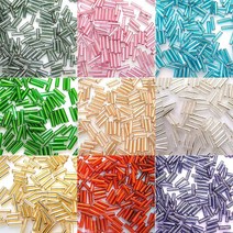 시드비즈 1.5*6mm 막대비드 한팩 100g 비즈공예, WB-07