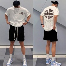 고스룩 펑크룩 오버핏 패션 락티셔츠 반팔 티셔츠 록