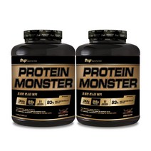 BUP 프로틴몬스터 WPI 93% 초코맛 헬스보충제 단백질보충제, 2통, 2kg