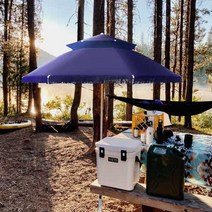 도레미파라솔 테슬 파라솔 중형 2단 국내제작 캠핑, 레드