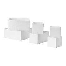 이케아 IKEA 수납함 6P 화이트 14x14x13cm2P+28x14x13cm2P+28x28x13cm2P 폴리에스테르100%, 이미지참조
