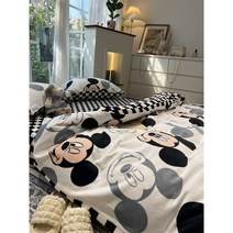 겨울 극세사 디즈니 곰돌이푸 미키 도날드덕 침구 세트 10종 싱글 더블 이불 침대 커버