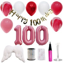 파티스토어 백일상 세트 100A, 핑크, 랜덤발송(손펌프), 1세트