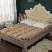 두꺼운토퍼 슈퍼싱글 매트리스 사용자 정의 크기 접이식 토퍼 다다미 바닥 두꺼운 쿠션 스프링이있는 슬리핑 패드, [13] 200x220(79x87inch), 05 Brown