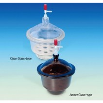 고진공 유리 데시게이터 세트 Glass High Vacuum Desiccators, 갈색 고진공 데시게이터, Φ210