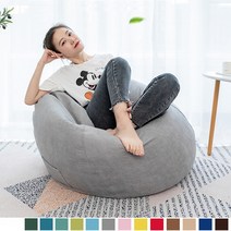 1인용 빈백 소파 5사이즈 13컬러 키즈 학생 성인 홈 원룸 인테리어 가구 쿠션 풋 스툴, 핑크, XXL, 핑크