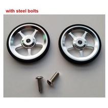 자전거 바퀴 휠 브롬톤 블랙/실버/골드 용 초경량 이지휠 1 쌍104968, with steel screws