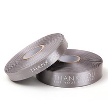 홀리코 선물 포장 공예 레터링 실리콘 인쇄 글씨 감사 땡큐 리본 끈 25야드(22M) 15mm 25mm, 02 - 진회색15mm