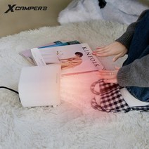 엑스캠퍼스 PTC 미니 팬히터 가정용 전기 온풍기 사무실 욕실 캠핑 600W