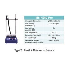 IKEME 실험실 디지털 핫 플레이트 자기 교반기 Hotplate MS-H280-Pro Dlab 전기, 01 SET_01 110V_01 EU 플매트 카펫 러그