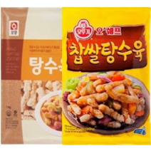 오뚜기 찹쌀 탕수육 1kg+사조 탕수육1kg, 2봉, 1kg