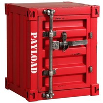 레트로 빈티지 수납장 복고풍 철제 캐비닛 컨테이너, 그린 40x38x48cm