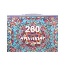 수성색연필 애니메이션 색연필 지워지는 연필 유성 Brutfuner 124872120160180260 색 유성 색연필 세트 드로잉 스케치 컬러 연필 학교 무독성 슬림 수채 컬러링, 260 컬러 세트