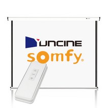 저소음 SOMFY 모터 사용 80인치 100인치 120인치 전동 스크린 자동 전자동 노출 빔스크린 빔프로젝터 빔프로젝트 무선 송수신기 리모컨 설치, 04 100인치 S전동 유선스위치형