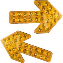 LED 작업 지시등 화물차 청소차 방향 경고등 램프, 투명한12v단일화살표350x200mm
