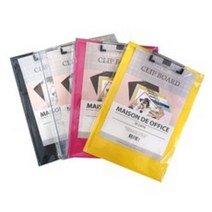 영지PMC 메디아 크리스탈 칼라 크립보드 투명 화이트 블랙 블루 옐로우 핑크