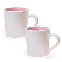 머그컵 인기모음 100종 2p 세트 머그컵 화이트머그 칼라머그 컵, 1개, 쿠르제 라떼 인 핑크 2p
