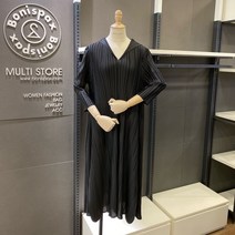 [보니스팍스] 플리츠 주름 후드 롱원피스 DB38OP100