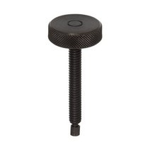 TE-CO 31322S 작은 패드가 있는 널링 노브 회전 나사 클램프 흑색 산화물 1/4-20 스레드 x 2-2/67