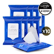 갸스비 아이스 데오도란트 바디 페이퍼 아이스 시트러스, 10개입