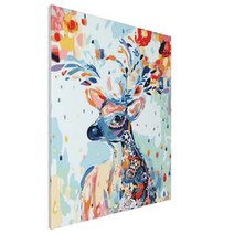 votgl DIY 명화그리기 꽃과풍경 동물 diy 그림그리기 세트 40 x 50 cm, 75.꽃사슴