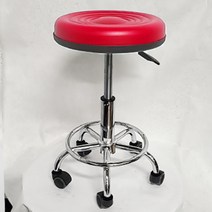 간이 보조의자 환의자 빵의자 작업의자 원형의자, 간이보조-빨강