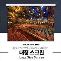 플랏플로우 F-MS200 200인치 국산 대형 매립형 전동 스크린 빔스크린, 매립형 200인치+유선스위치