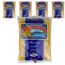 산타루치아 마카로니 macaroni 파스타 홈쿡 대용량 업소용 식당 식자재 면 500g, 5개