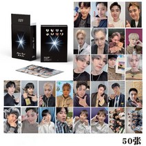 EXO굿즈 포카 포토카드 앨범 로모카드 50장, L+카드필름