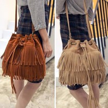 테슬 인디언 스타일 가방 데일리룩 외출 패션 숄더백